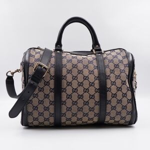 BZ09 💚 Gucci GG Monogram Canvas Boston 2 Way